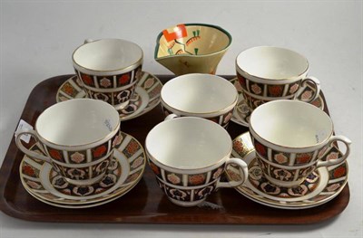 Lot 33 - Clarice Cliff jug and six Baroness cups and saucers