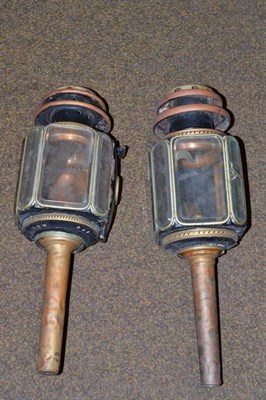Lot 74 - Pair of carriage lamps