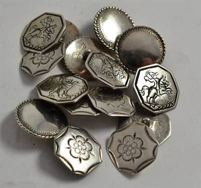 Lot 109 - A collection of white metal buttons