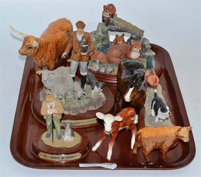 Lot 120 - Assorted Beswick, Border Fine Art and other models (8)