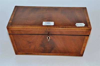 Lot 140 - A Georgian mahogany tea caddy