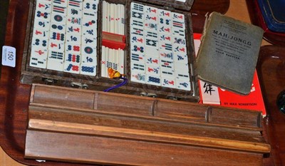 Lot 150 - Cased Mahjong set and stands