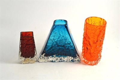 Lot 154 - Three Whitefriars glass vases