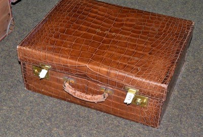 Lot 171 - Crocodile skin suitcase