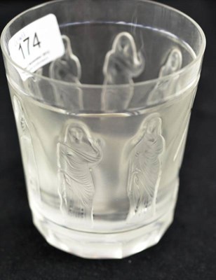 Lot 174 - A Lalique tumbler, engraved mark Lalique France, 2nd half of 20th century