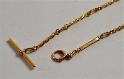 Lot 233 - A 9ct gold albert necklace