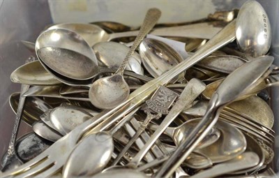 Lot 235 - A large quantity of various silver spoons, various dates and makers, 53oz