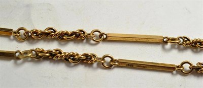 Lot 241 - A 9ct gold fancy link chain