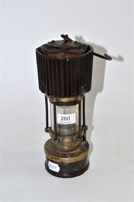 Lot 260 - A Patterson Type H.G.P miner's lamp