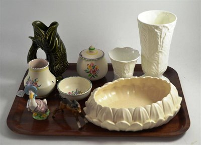 Lot 267 - A Beswick Beatrix Potter, ";Jamima Puddleduck";, gold oval backstamp, Poole, Wedgwood, etc