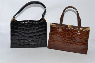 Lot 286 - Two crocodile handbags