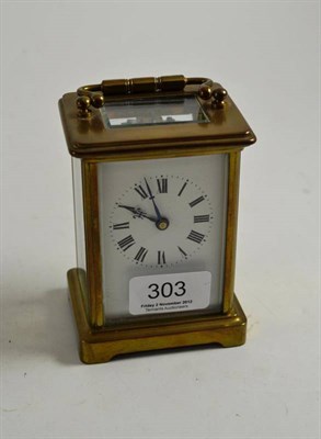 Lot 303 - Brass carriage clock