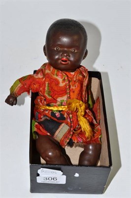 Lot 306 - An Armand Marseille negro baby doll