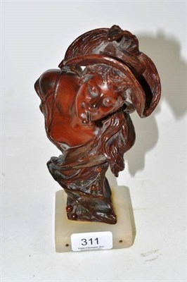 Lot 311 - A late 19th century Belgian bust of a cherry picker