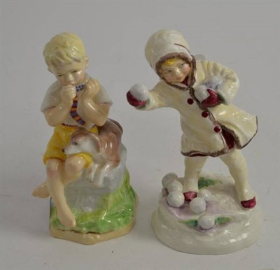 Lot 390 - Two Royal Worcester figures 'June' and 'December'