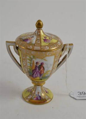 Lot 391 - Dresden covered cabinet cup