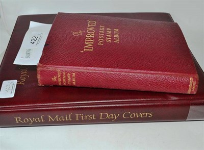 Lot 422 - One large and one small stamp album