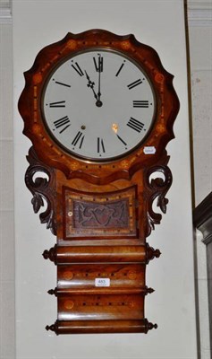 Lot 483 - An inlaid striking American wall clock