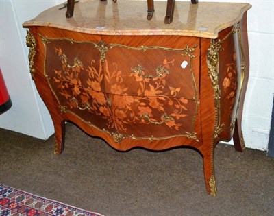 Lot 488 - French marble top commode