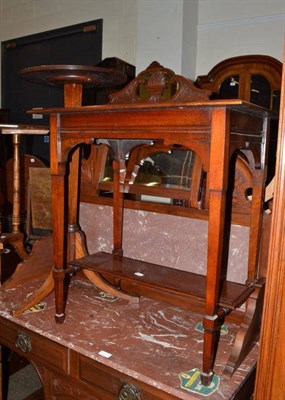 Lot 511 - A mahogany side table and an Edwardian mahogany torchere