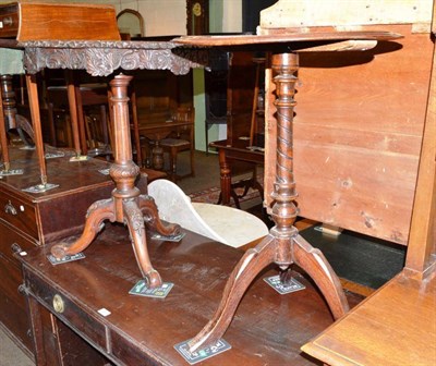 Lot 524 - Two tripod tables