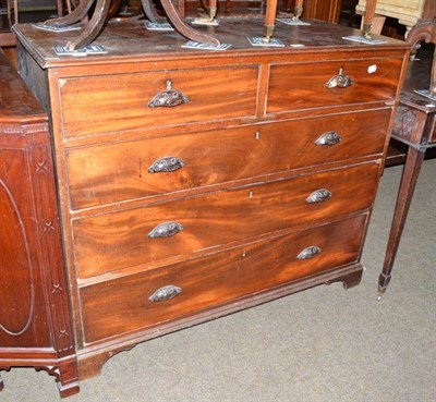 Lot 526 - A 19th century mahogany four height chest