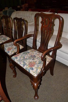 Lot 559 - Set of six mahogany Georgian style dining chairs