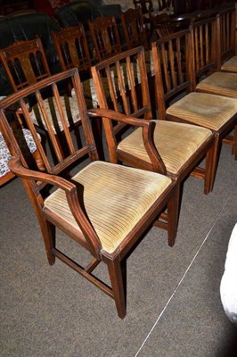 Lot 572 - Six mahogany dining chairs