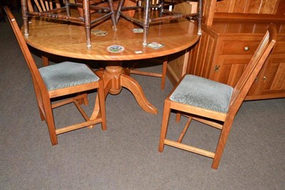 Lot 589 - Jeremy Knight cherrywood pedestal table and four chairs