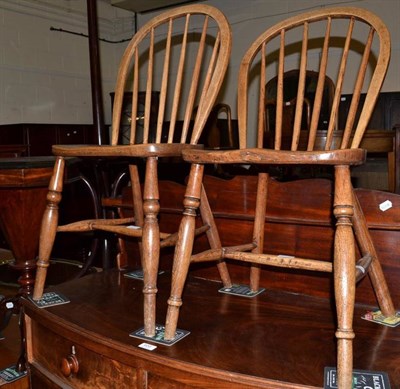 Lot 597 - A Victorian octagonal sewing table on tripod supports; a mahogany needlework table; two hoop backed