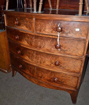 Lot 600 - A Victorian mahogany bow front chest with later super structure