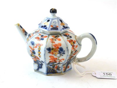 Lot 156 - A Chinese Imari Porcelain Teapot and Cover, circa 1720, of hexagonal baluster form, painted in...