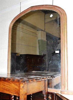 Lot 621 - Gilt framed overmantel wall mirror