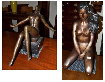 Lot 629 - Art Deco style figure of a nude and another