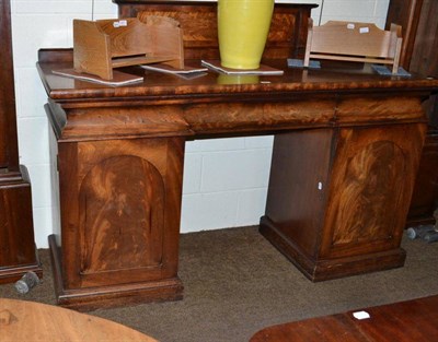 Lot 637 - A Victorian mahogany pedestal sideboard