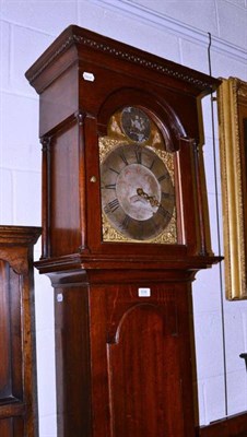 Lot 638 - An 18th century oak longcase clock, James Green Richmond 1776, with brass arched dial and 30...