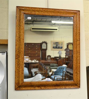 Lot 640 - A 19th century rectangular mirror with floral marquetry frame