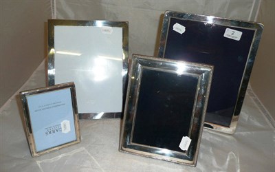 Lot 2 - Four silver mounted photograph frames