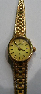 Lot 76 - A lady's Roamer 9ct gold wristwatch