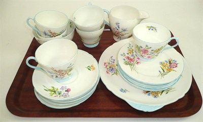 Lot 27 - Shelly 'Wild Flowers' pattern tea service