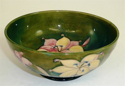 Lot 36 - Moorcroft green glaze bowl