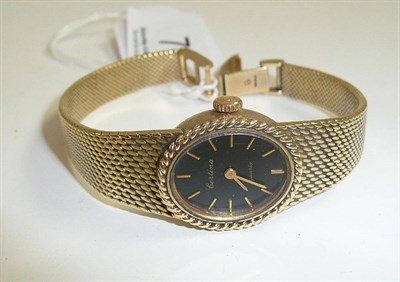 Lot 76 - A lady's 9ct gold wristwatch signed Certina