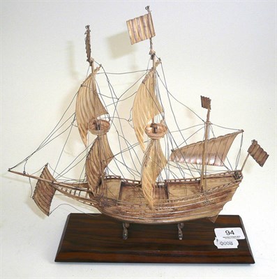 Lot 94 - A model of Gallion, stamped below 925