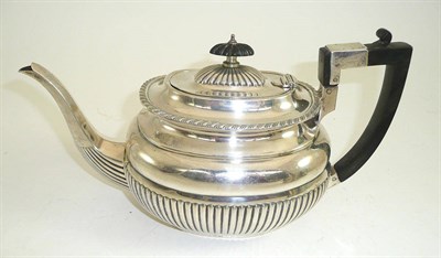 Lot 96 - A silver teapot