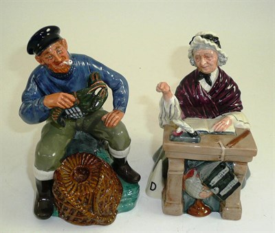 Lot 109 - Two Royal Doulton figures ";The Lobster Man"; and ";Schoolmarsh"