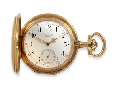 Lot 275 - A Good 18ct Gold Full Hunter Keyless Pocket Watch, signed A Lange & Sohne, Glashutte B/Dresden,...