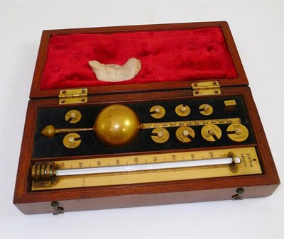 Lot 122 - Sikes hydrometer cased