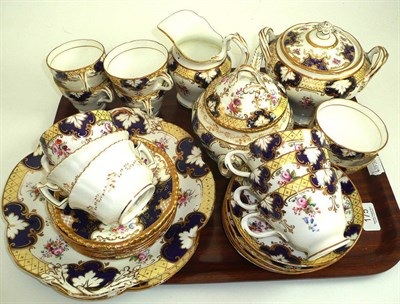 Lot 175 - A composite tea set of Coalport and Staffordshire ware