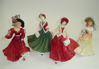 Lot 187 - Royal Doulton figures 'Christmas day 1999' HN4214; 'Katie' 3360; 'Christmas Day 2000' HN 4242...