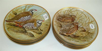 Lot 196 - Twelve game bird plates